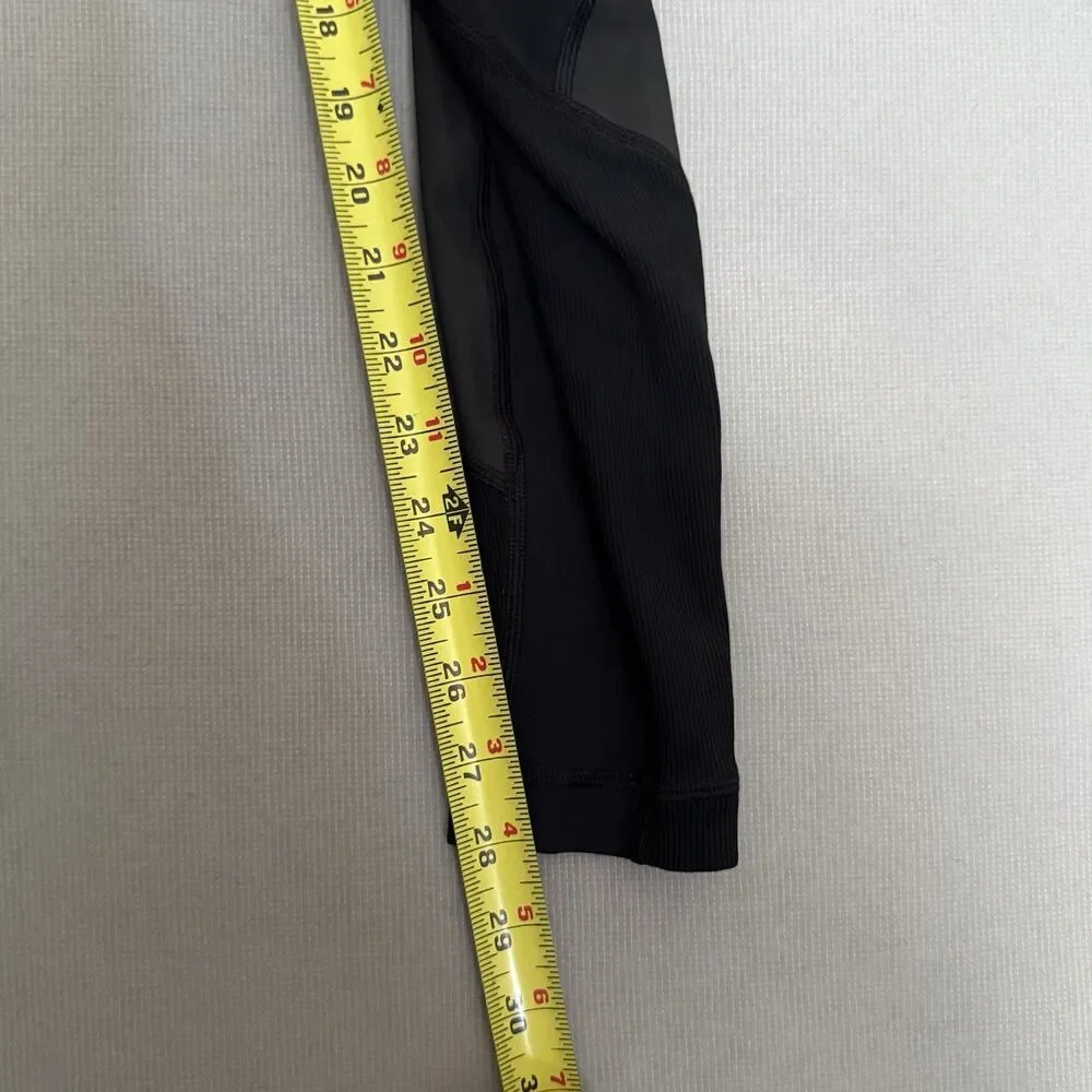 Lululemon Wunder Under Leggings 4 Black Women High-Rise Tight 28" Shine Moto - Picture 4 of 7